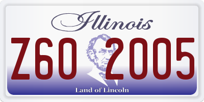 IL license plate Z602005