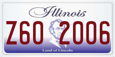 IL license plate Z602006