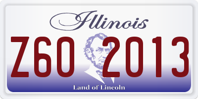 IL license plate Z602013
