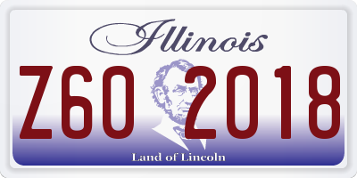 IL license plate Z602018