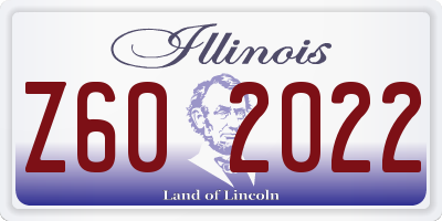 IL license plate Z602022