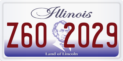 IL license plate Z602029
