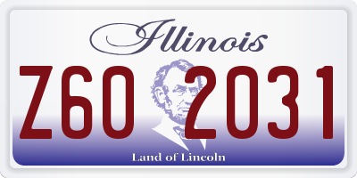 IL license plate Z602031