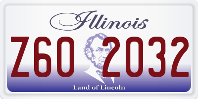IL license plate Z602032