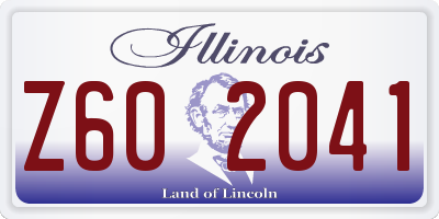 IL license plate Z602041