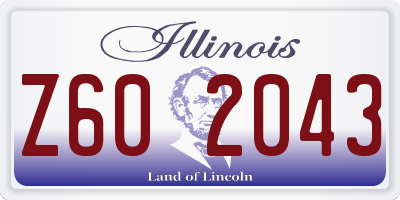 IL license plate Z602043