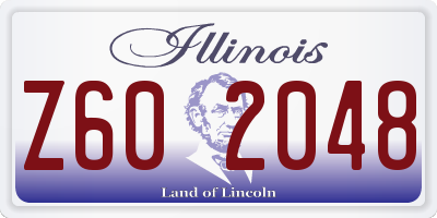 IL license plate Z602048