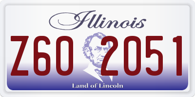 IL license plate Z602051