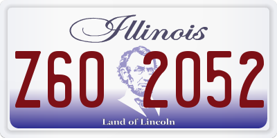 IL license plate Z602052