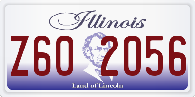 IL license plate Z602056