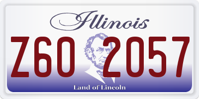 IL license plate Z602057