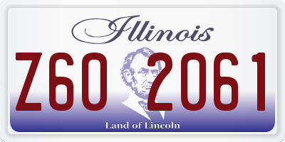 IL license plate Z602061