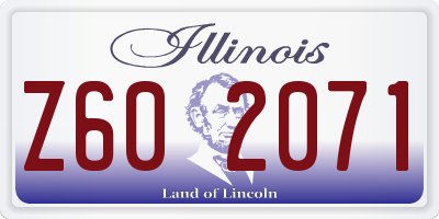 IL license plate Z602071