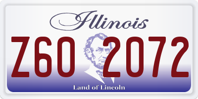 IL license plate Z602072