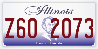 IL license plate Z602073