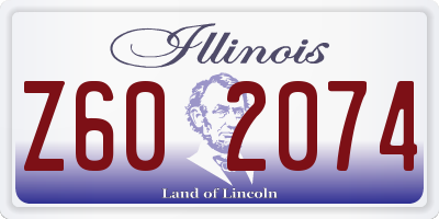 IL license plate Z602074