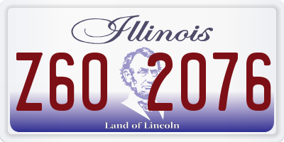 IL license plate Z602076