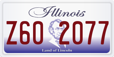 IL license plate Z602077