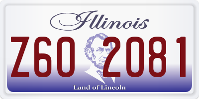 IL license plate Z602081