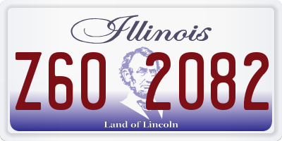 IL license plate Z602082