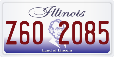 IL license plate Z602085