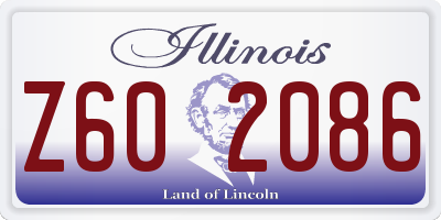 IL license plate Z602086