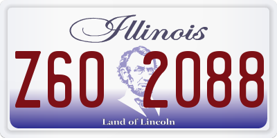IL license plate Z602088