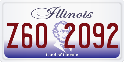 IL license plate Z602092