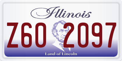 IL license plate Z602097