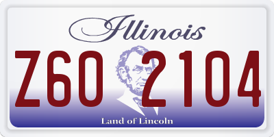 IL license plate Z602104