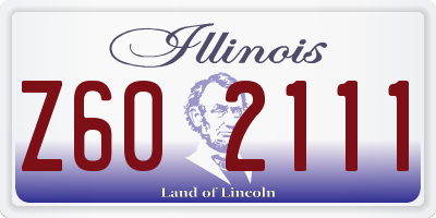IL license plate Z602111