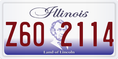 IL license plate Z602114