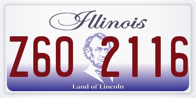 IL license plate Z602116