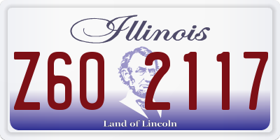 IL license plate Z602117