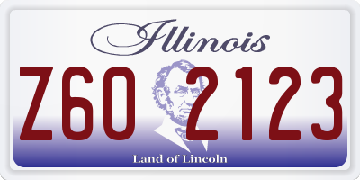 IL license plate Z602123