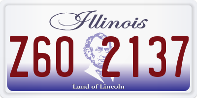 IL license plate Z602137