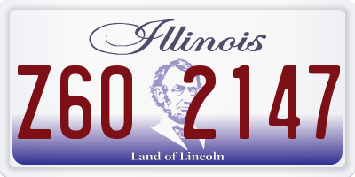 IL license plate Z602147