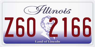 IL license plate Z602166