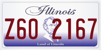 IL license plate Z602167