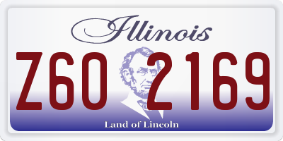IL license plate Z602169