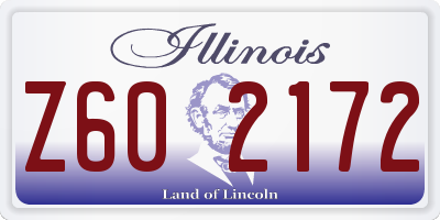 IL license plate Z602172