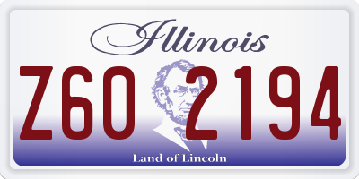 IL license plate Z602194