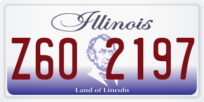 IL license plate Z602197