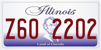 IL license plate Z602202