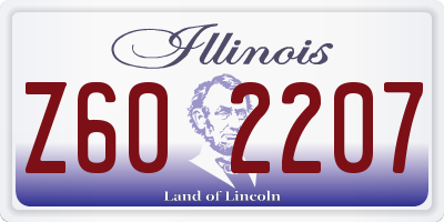 IL license plate Z602207