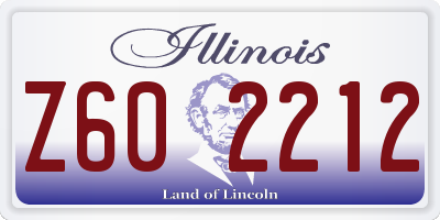 IL license plate Z602212