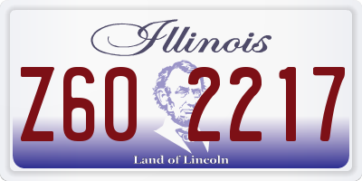 IL license plate Z602217
