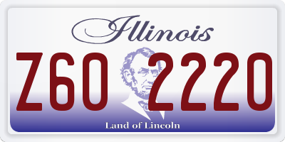 IL license plate Z602220