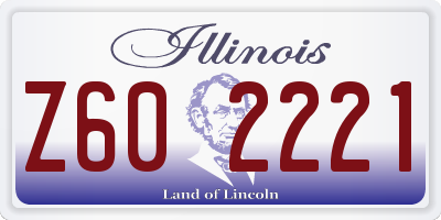 IL license plate Z602221