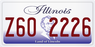 IL license plate Z602226